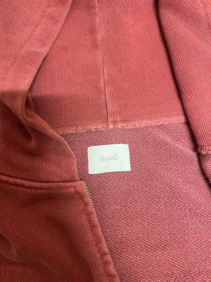 BLESSU 赤 ダブルジップパーカー