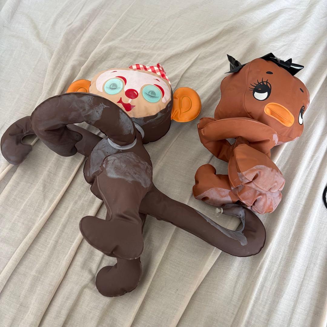 昭和レトロ　ビニール人形、うきわセット