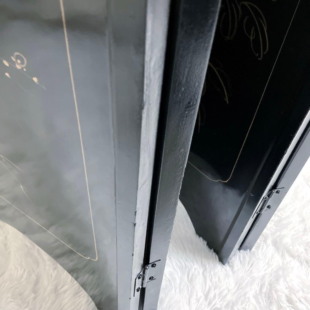 中国骨董 螺鈿細工 屏風 四龍 4連屏風 パーテーション - メルカリ