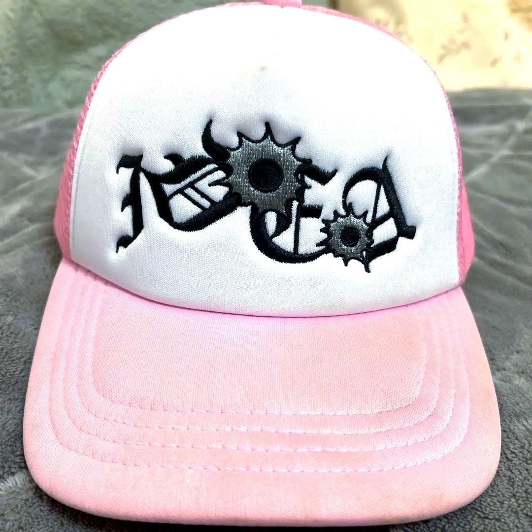 IDEASWAM ピンクホワイトキャップ