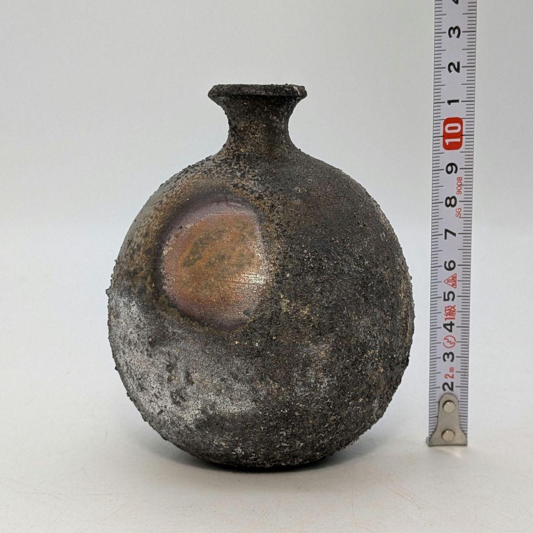 岩本政一 備前焼 窯変徳利 共箱共布栞 とっくり 酒器 食器 一輪挿し花入 花器