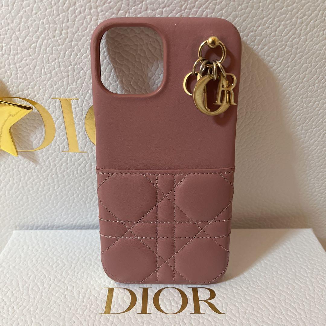 美品 Dior ディオール iPhoneケース✨カナージュラムスキン ピンク