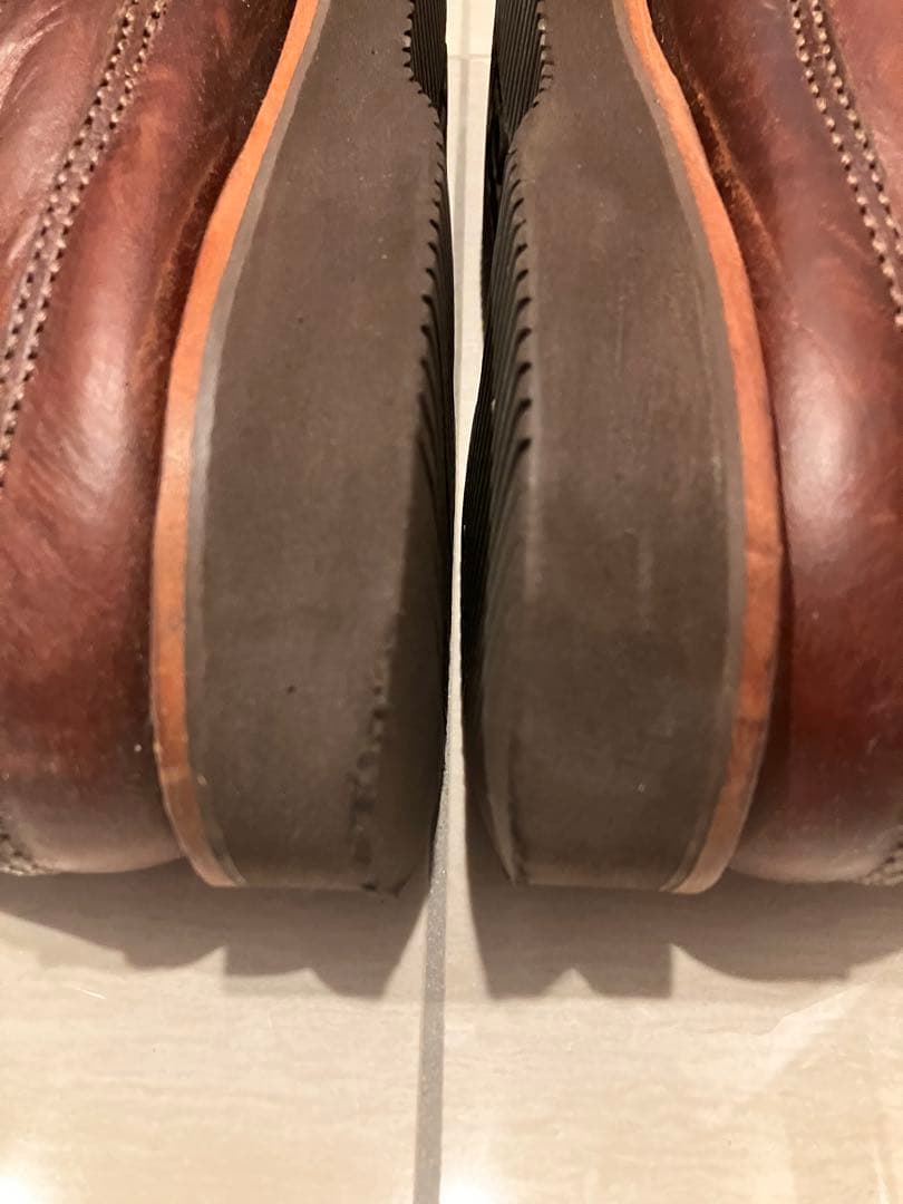 ラッセルモカシン スポーティングクレーチャッカ クロムエクセル バーガンディ箱無