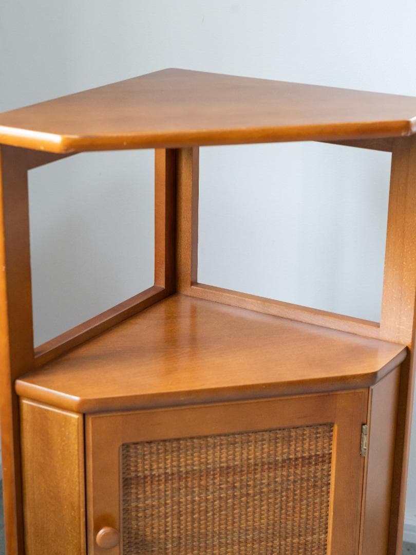 オールドカリモク コーナー キャビネット 棚 電話台 ミッドセンチュリー