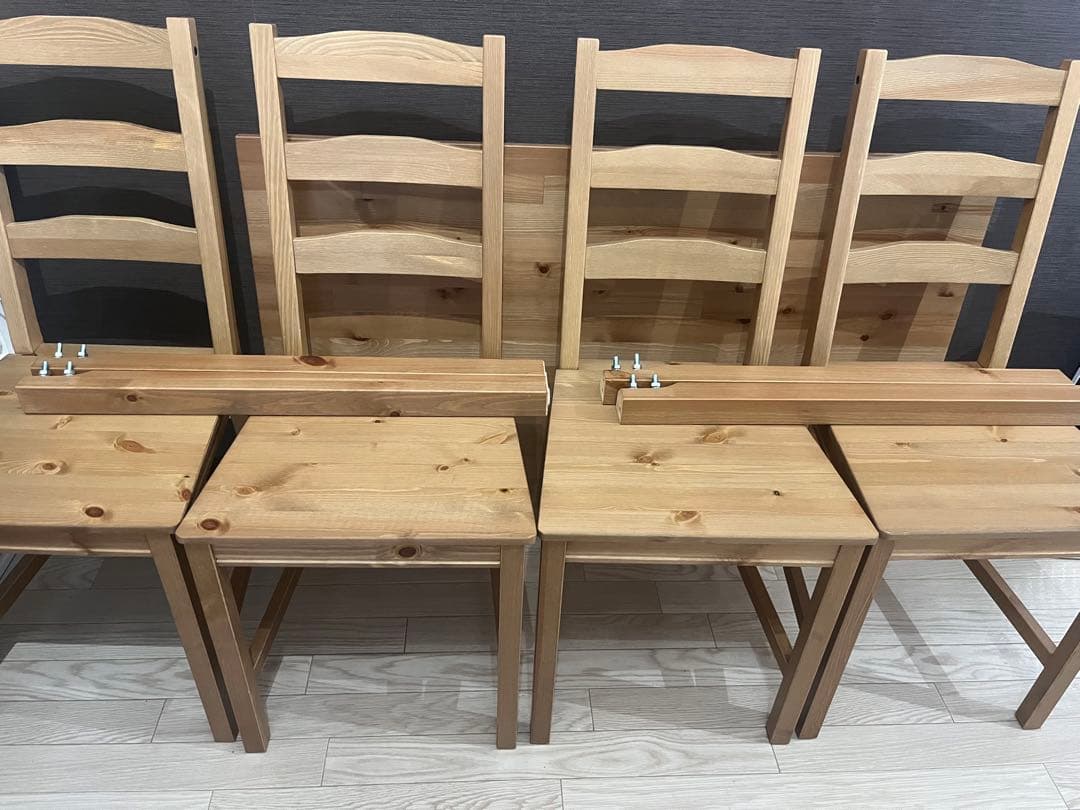 【引取り限定】IKEA ヨックモック　テーブル&チェア4脚セット