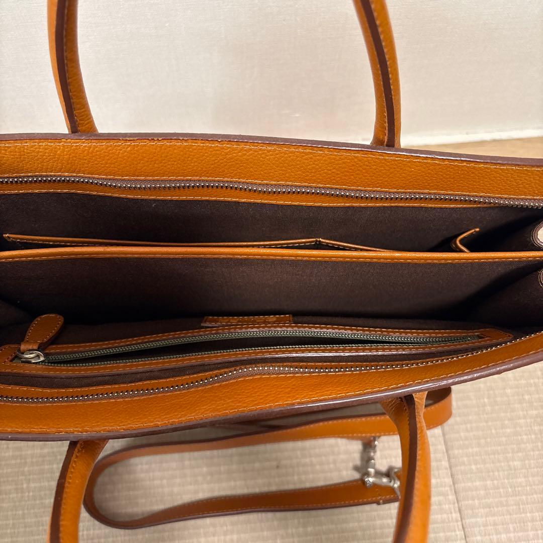 ソメスサドル ブラウン ビジネスバッグ 仕切り付き