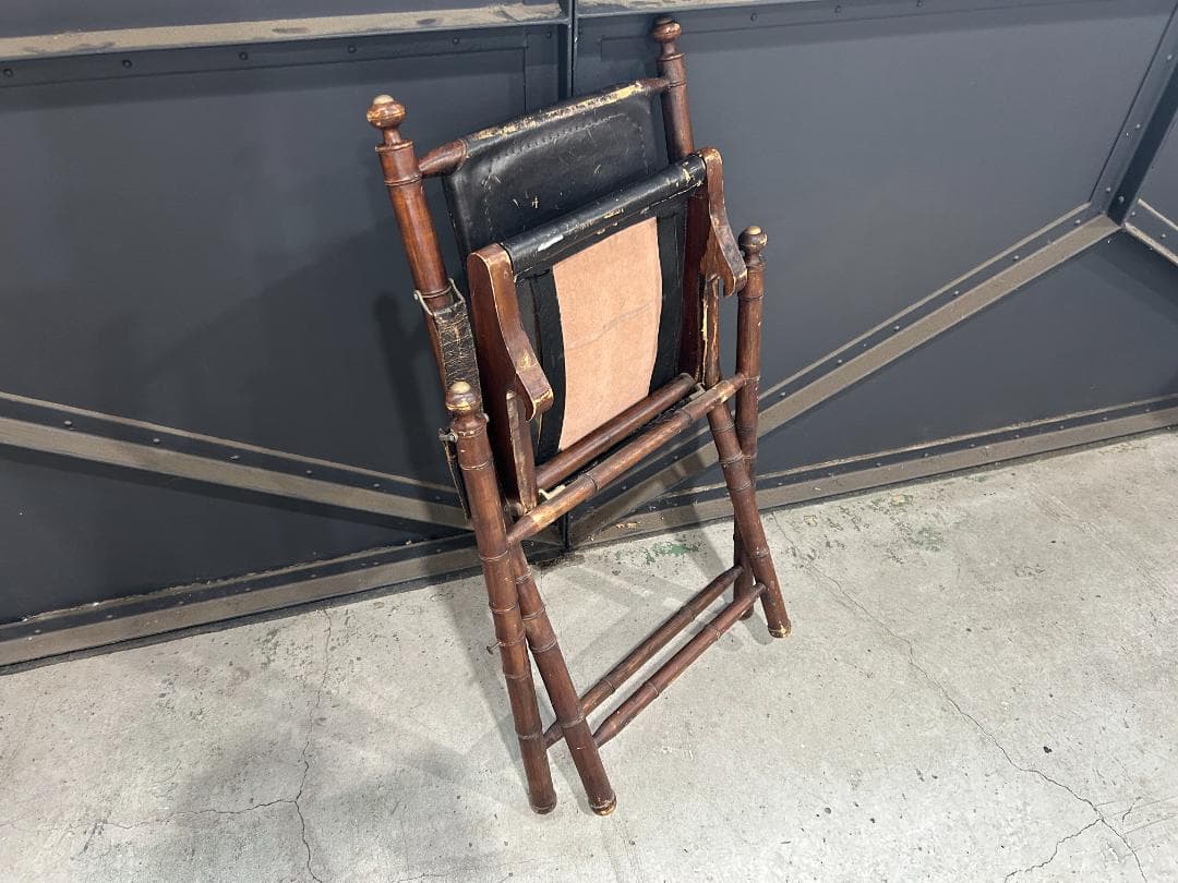Vintage Folding Chair / フォールディングチェア｜レザー アウトドア