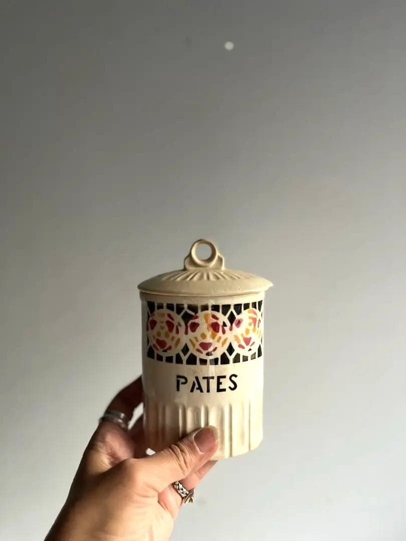 994 フランスアンティーク ステンシル模様のキャニスター セット 蚤の市 パリ