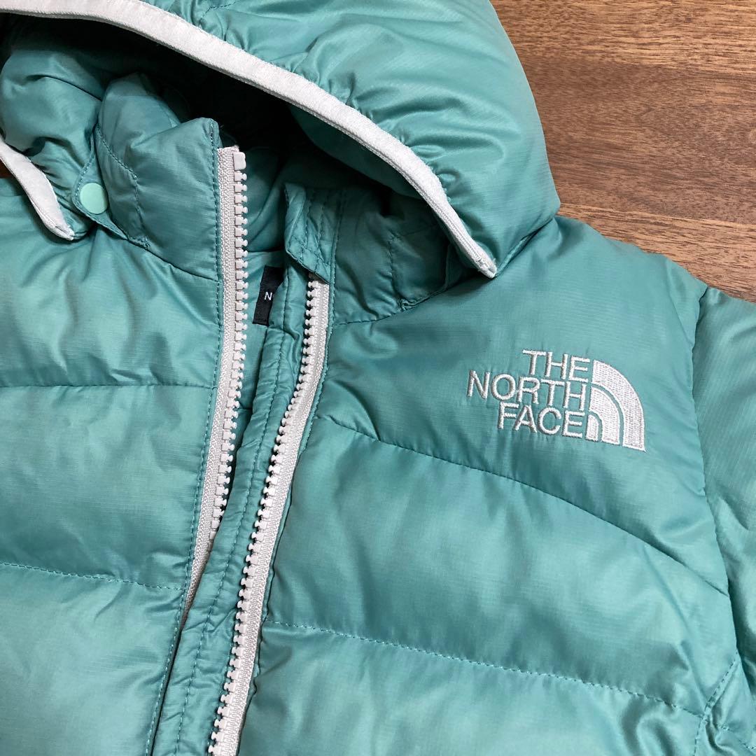 【お値下げ中】THE NORTH FACE 90センチ　キッズ　ダウン　水色