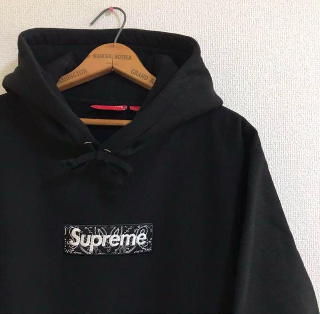 【野村周平着用】supreme bandana box logo hoodie