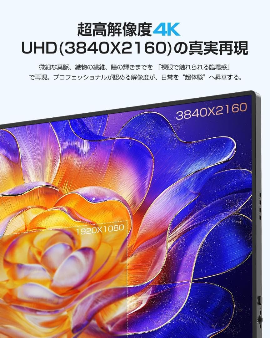 EVICIV モバイルモニター 16インチ 4K IPSパネル3840×2400