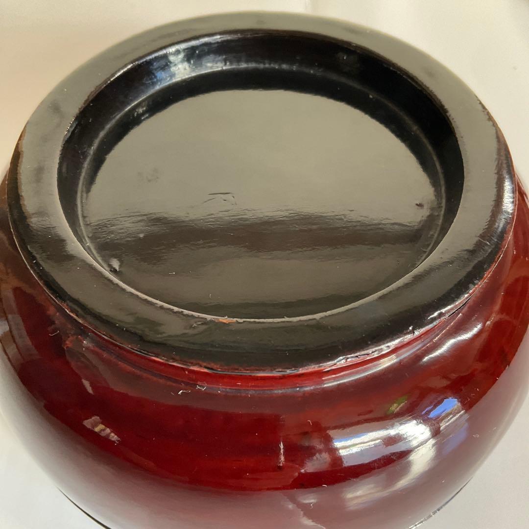 輪島塗　天然木蒔絵「竹に雀文」吸物椀(雑煮椀)10脚揃　明治後期から大正頃