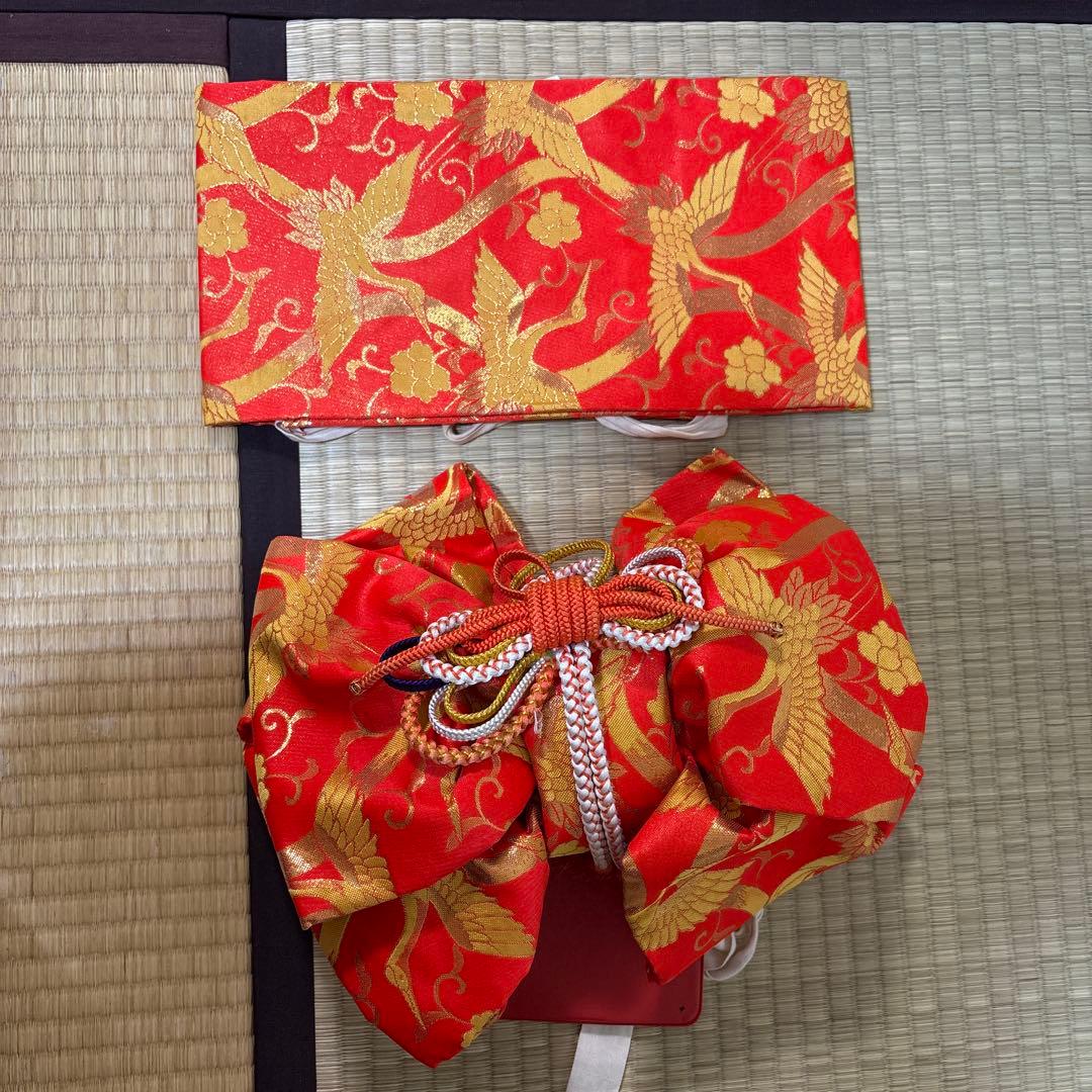 七五三 7歳 着物 長襦袢 作り帯 バッグ 草履 小物 セット