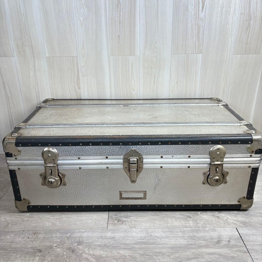 ヴィンテージ】アルミ大型トランク 船トランク ケース