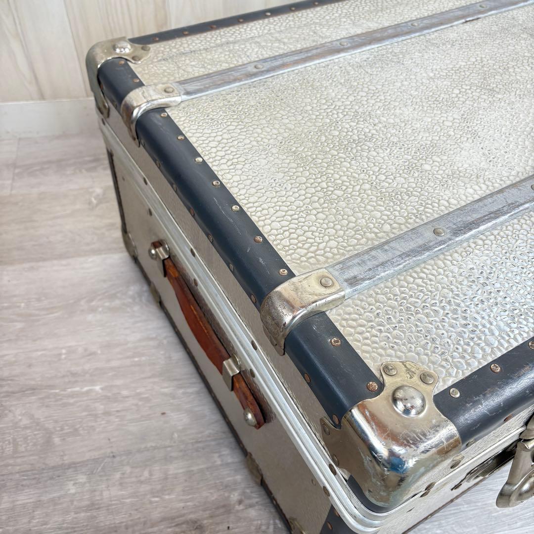 ヴィンテージ】アルミ大型トランク 船トランク ケース