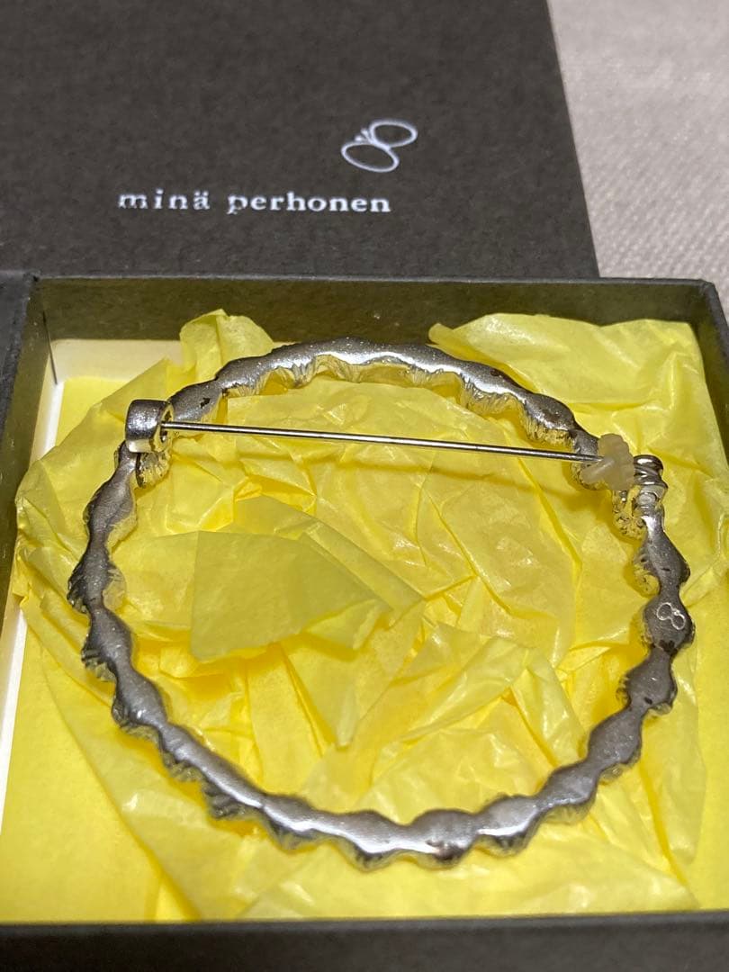 ミナペルホネン タンバリン ブローチ シルバー tambourine 正規品