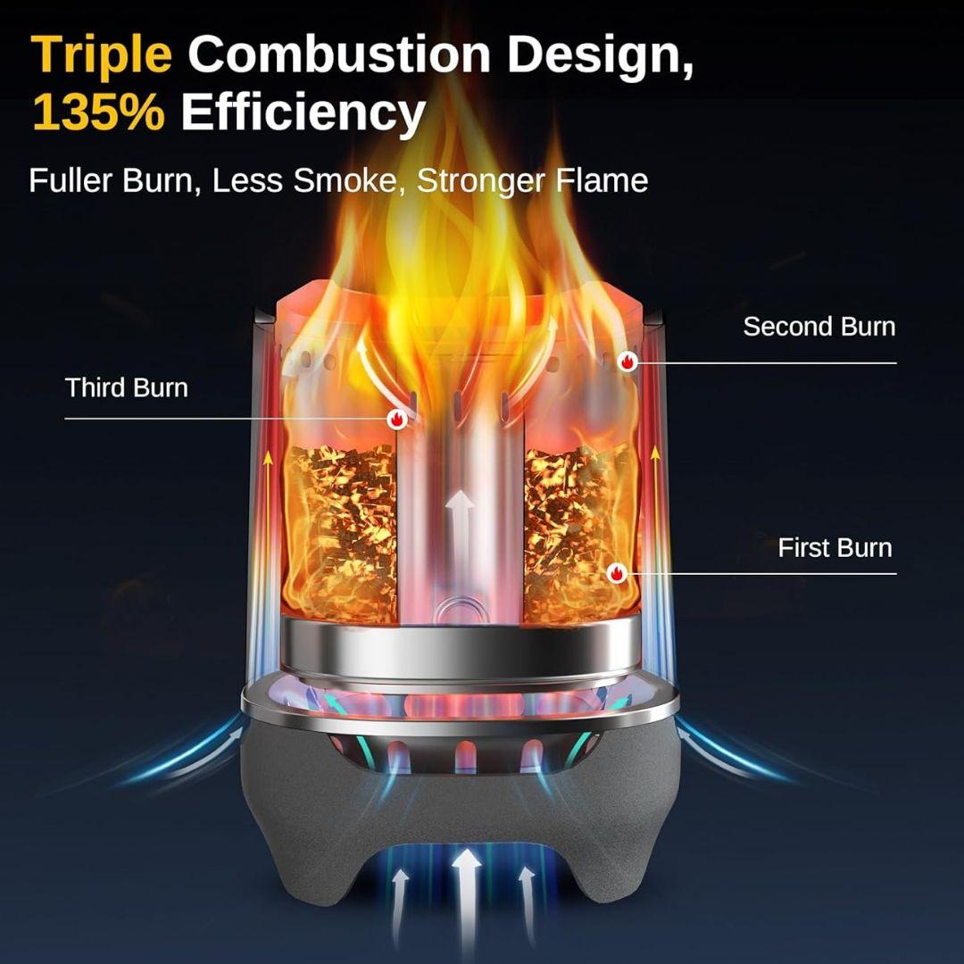 EAST OAK ミニ 卓上 ステンレススチール ファイヤーピット シルバー