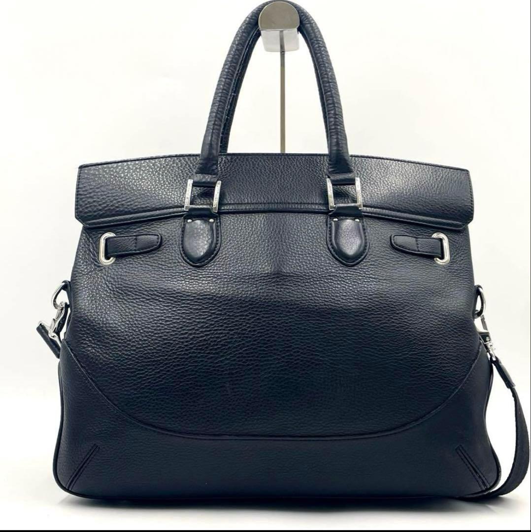 ⭐️⭐️美品⭐️⭐️PELLE MORBIDA 本革 黒 ショルダー付き　オシャレ