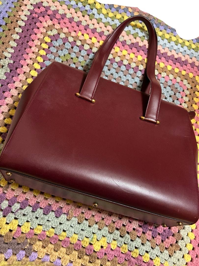 カルティエ Cartier マスト ショルダーバッグ ボルドーレッド