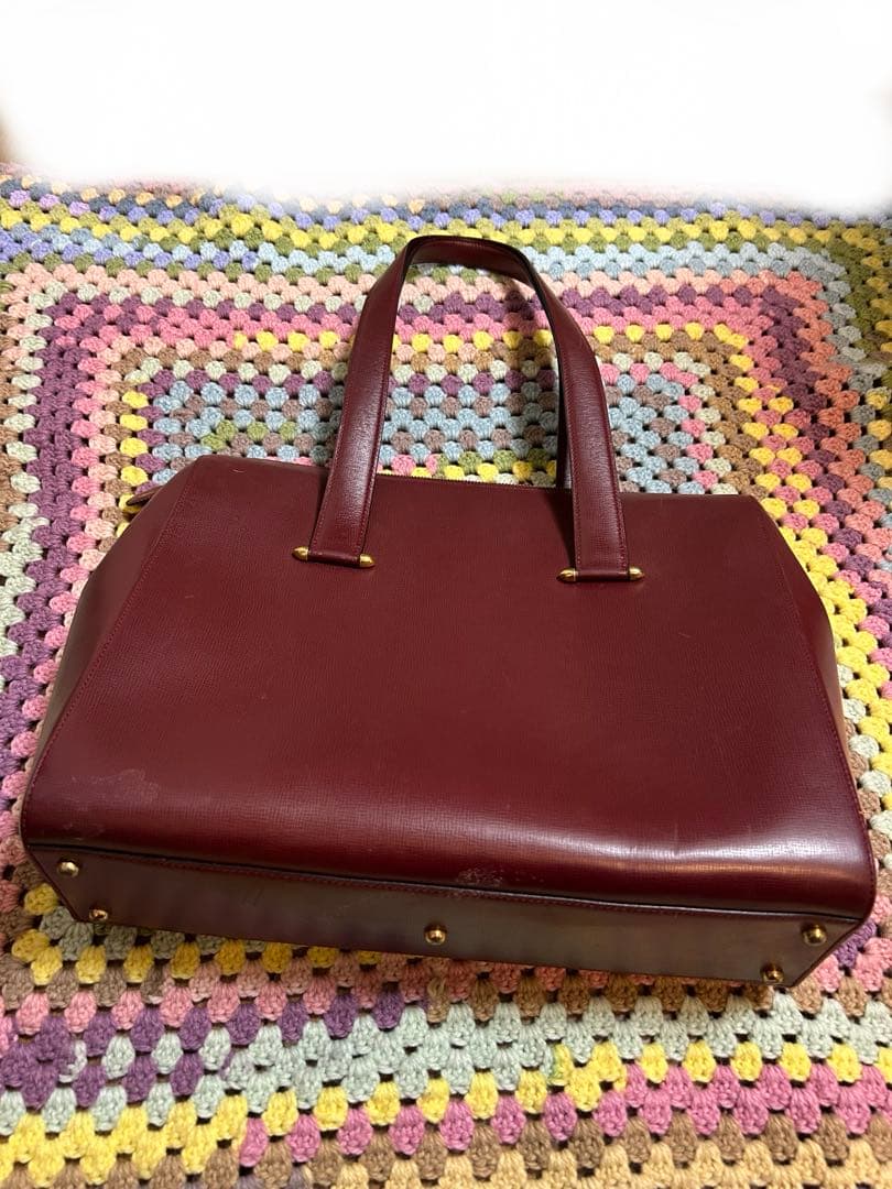 カルティエ Cartier マスト ショルダーバッグ ボルドーレッド
