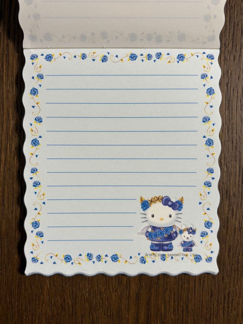 レア♡サンリオ♡キティ ブルーローズ ウイング メモ 2001年