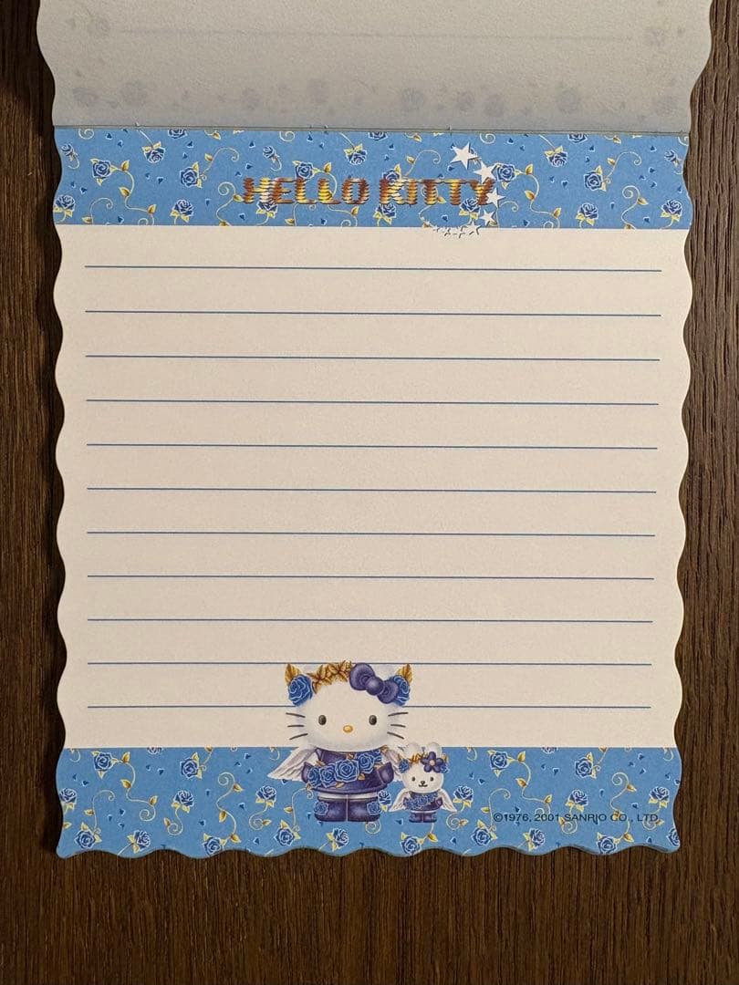 レア♡サンリオ♡キティ ブルーローズ ウイング メモ 2001年