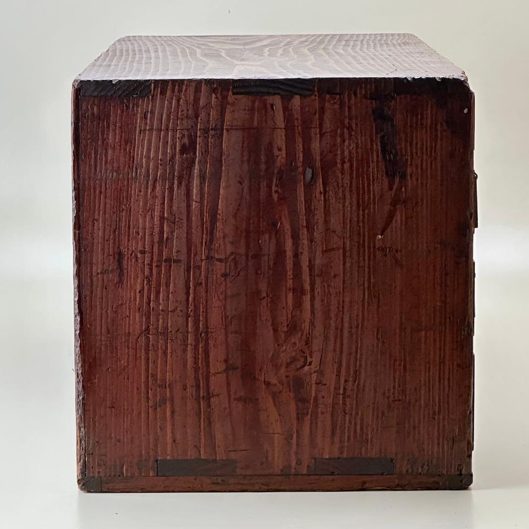 江戸期 欅(ケヤキ) 小引出し時代箪笥 7杯 アンティーク 骨董品 江戸時代