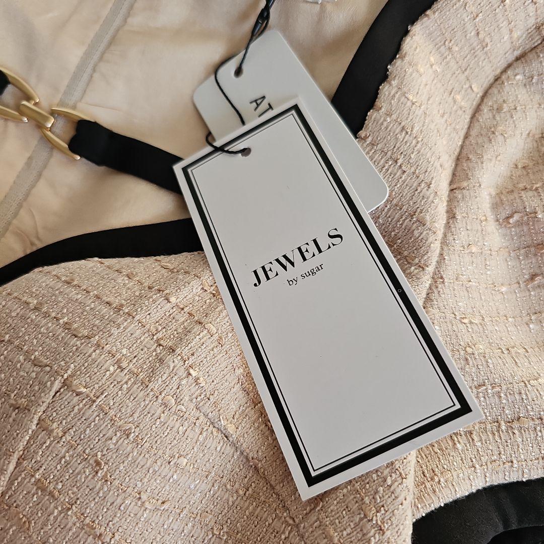 Jewels ジュエルズ バイカラーツイード セットアップ ドレスキャバドレス