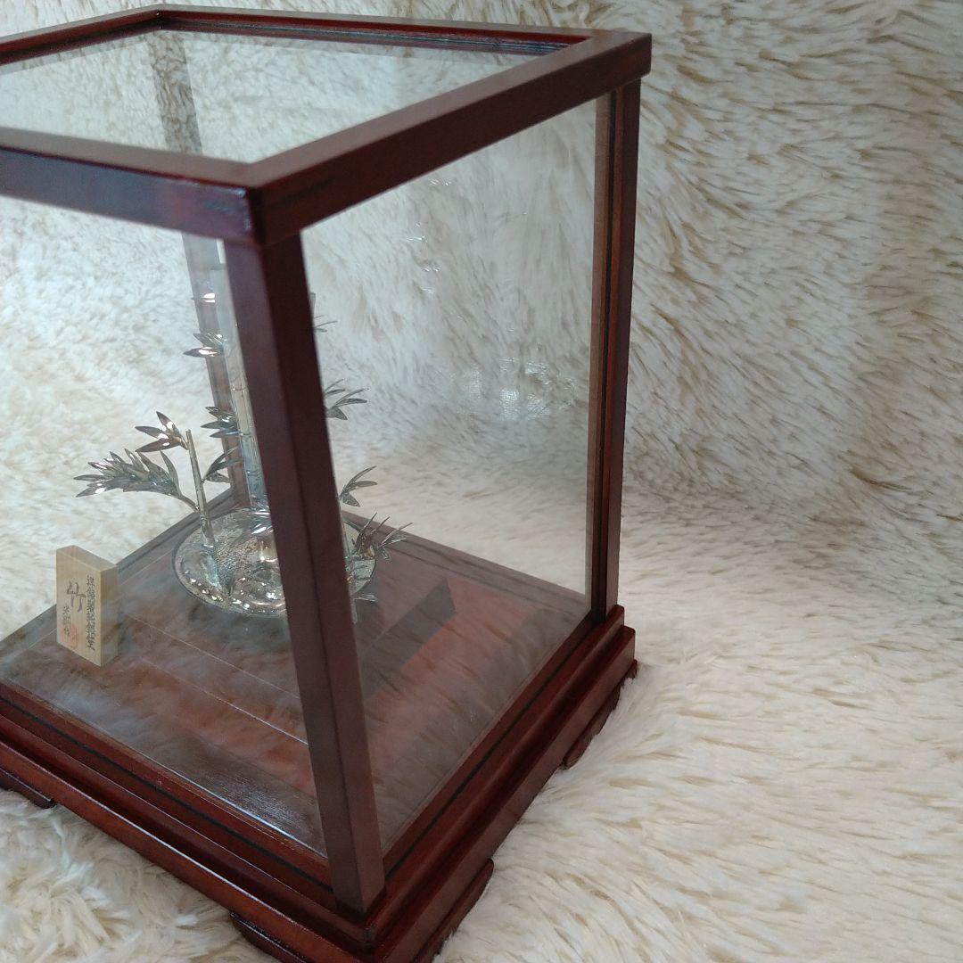 光則作銀製竹】洋銀製純銀仕上げ 竹の置物 開運純銀製 竹 光則作 約68g