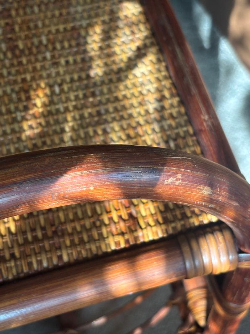 ラタン マガジンラック ブラウン　ヴィンテージ