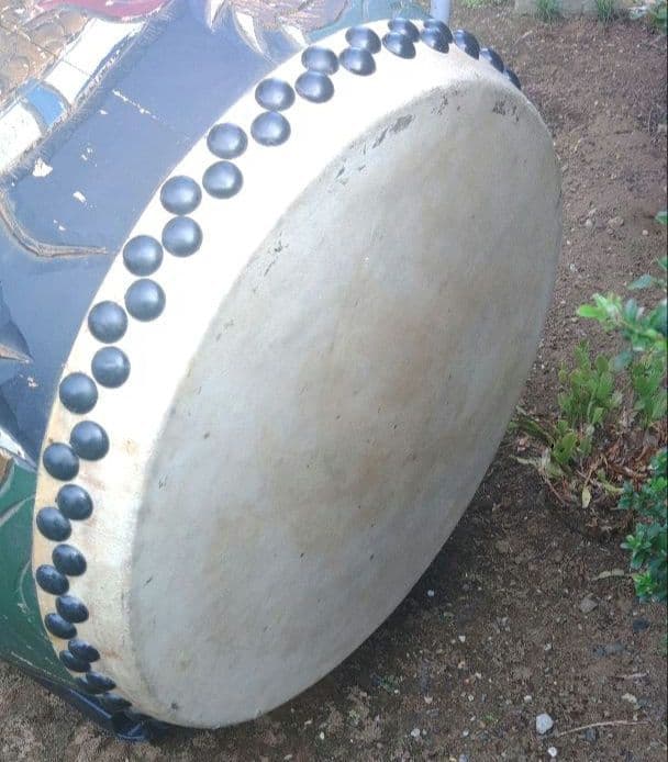 和太鼓 龍 彫刻 大型 直径約60cm 大太鼓