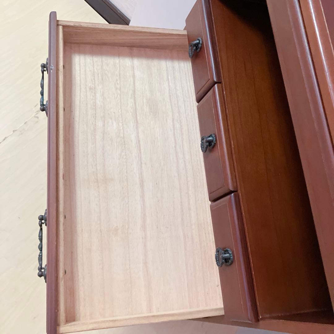 キャスター付き 電話台、FAX台 キャビネット サイドチェスト サイドラック