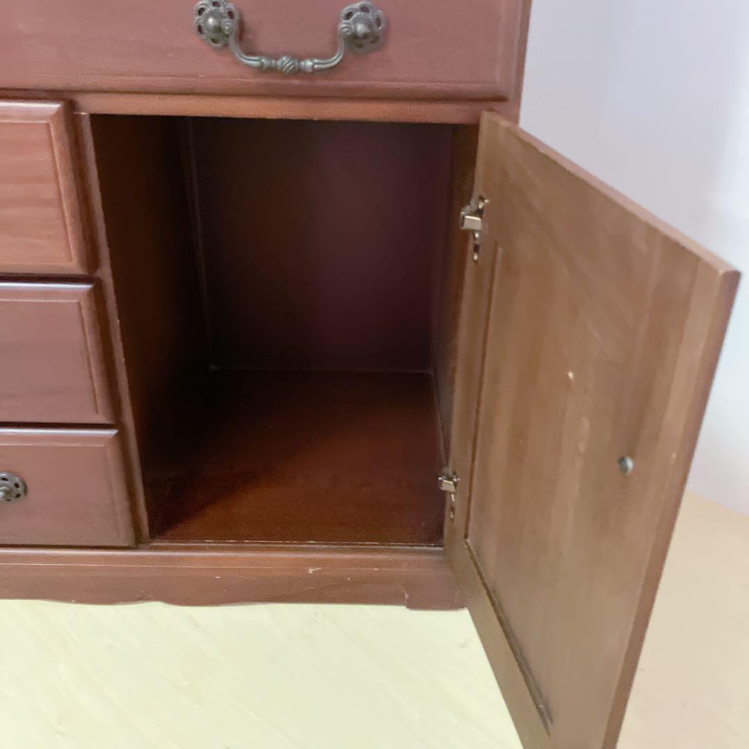 キャスター付き 電話台、FAX台 キャビネット サイドチェスト サイドラック