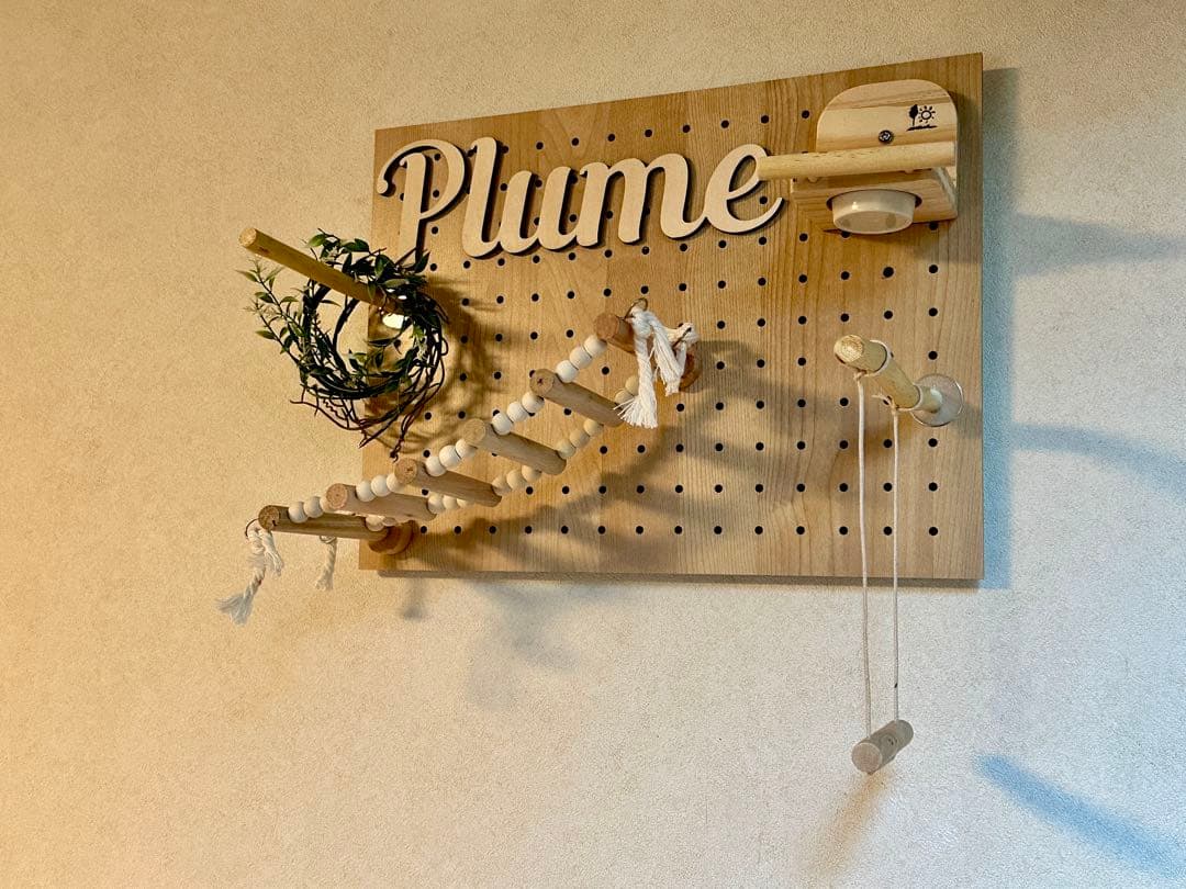 バードアスレチック 壁掛け鳥おもちゃ バードジム 壁掛け 止まり木