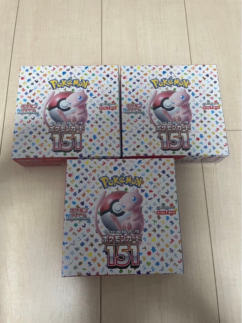 ポケモンカード 151 3BOX ぺりぺり付き ポケモンカード 151 3Box ぺり