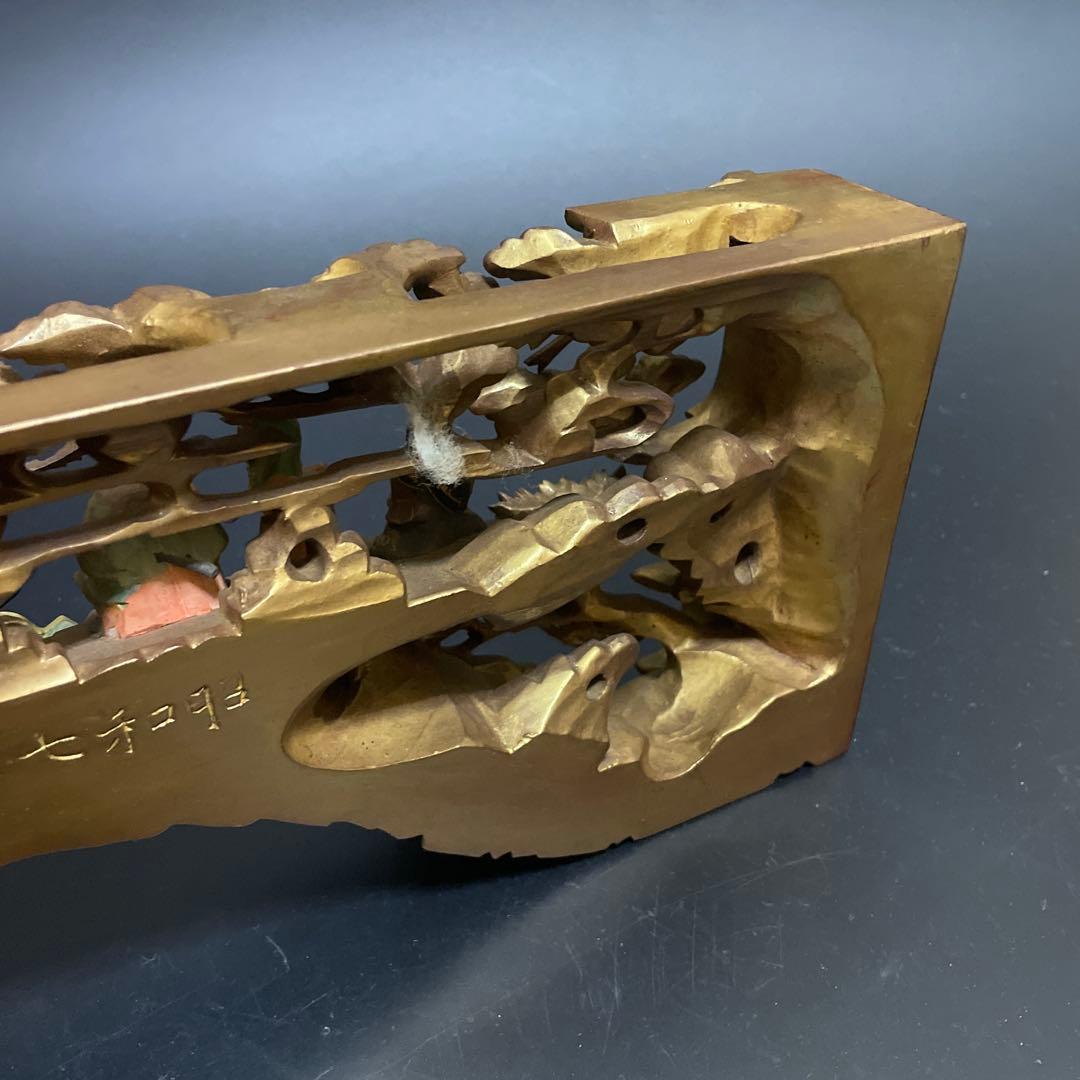 時代物 欄間 人物 褌夢刀作 昭和7年