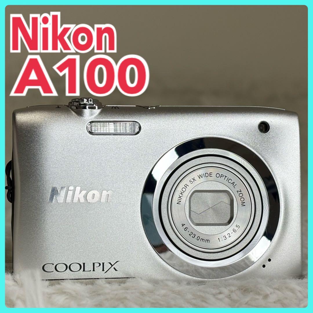 美品 Nikon カメラ COOLPIX A100 充電器 シルバー コンデジ - メルカリ