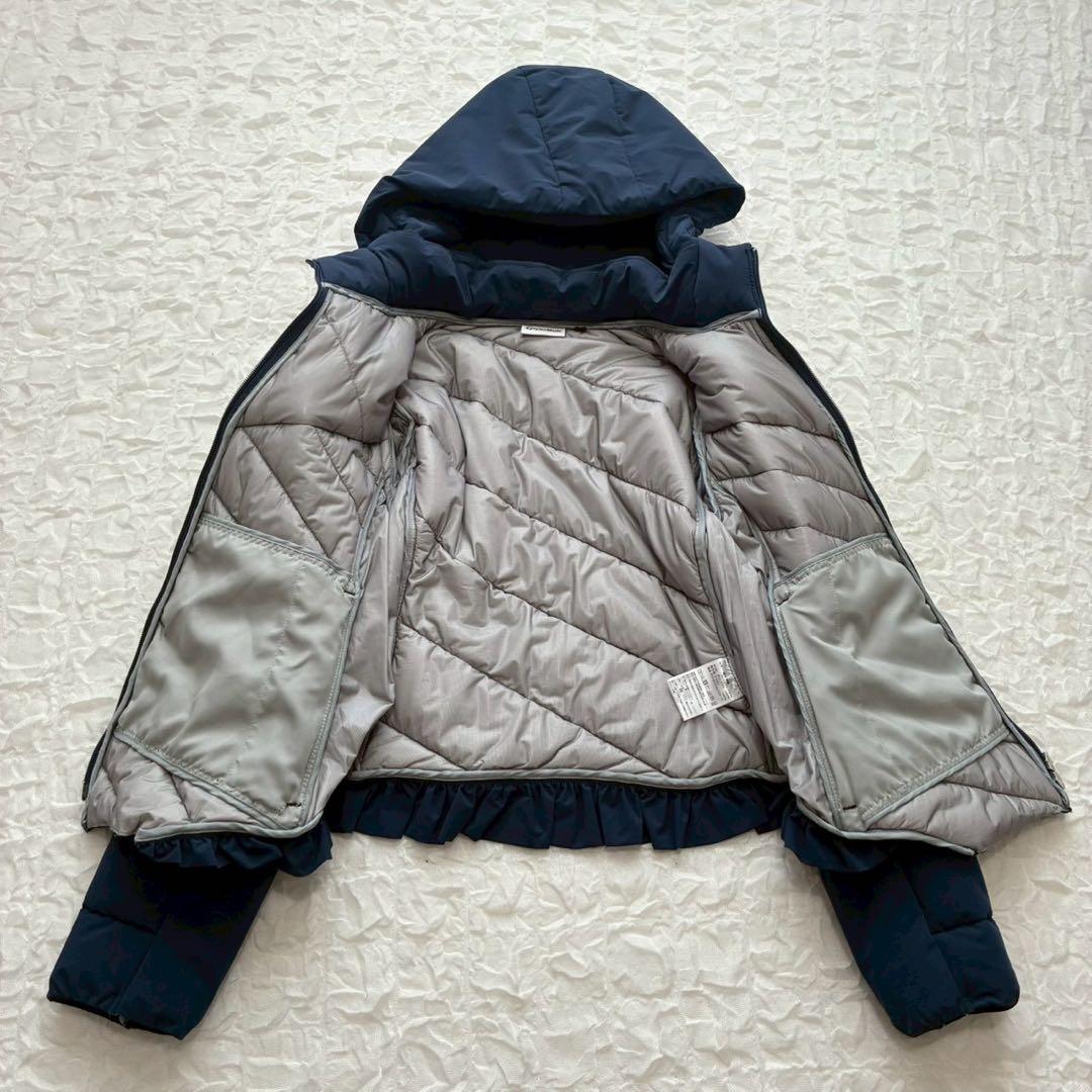 テーラーメイド フード付き中綿ジャケット M ゴルフウェア 裾フリル ハイネック