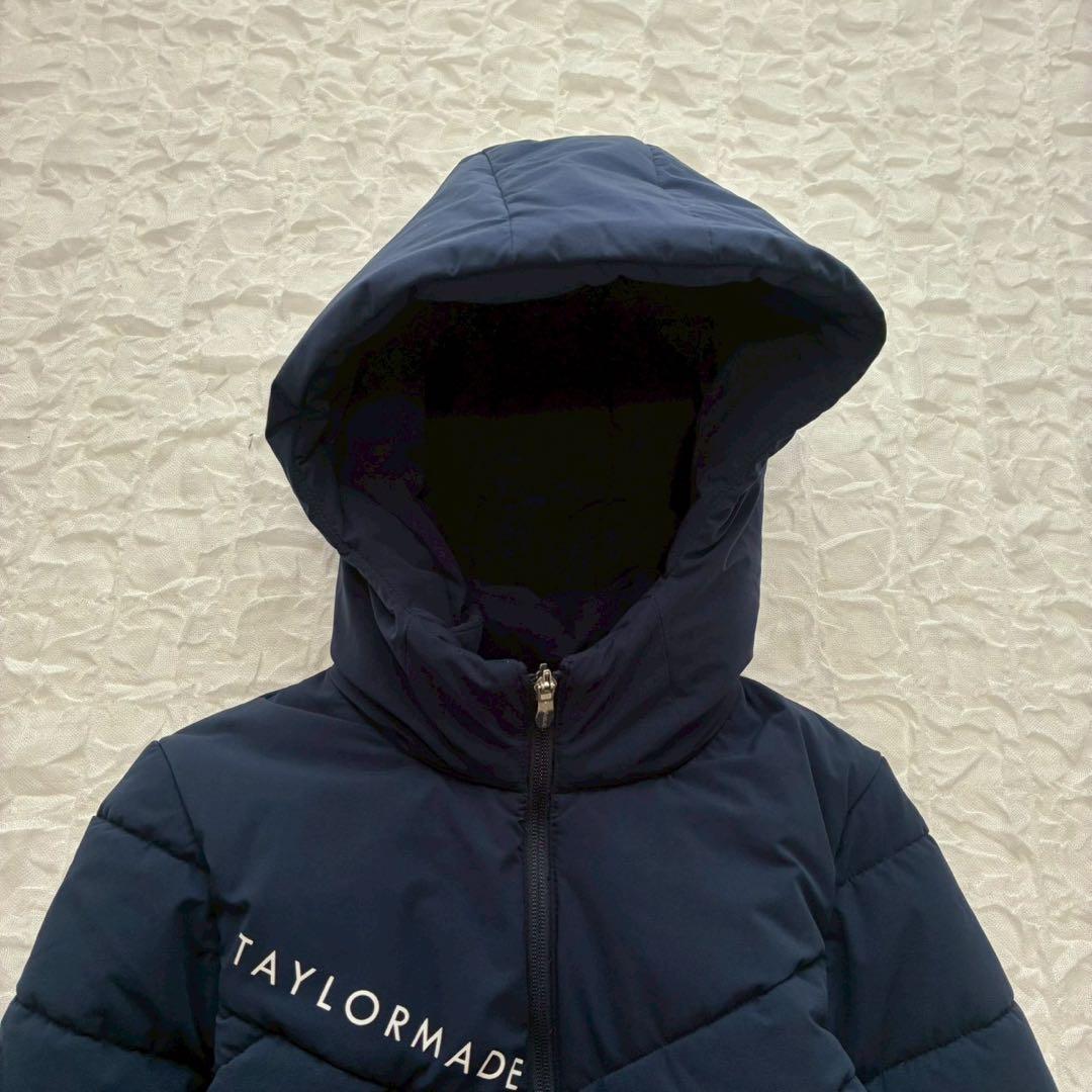 テーラーメイド フード付き中綿ジャケット M ゴルフウェア 裾フリル ハイネック