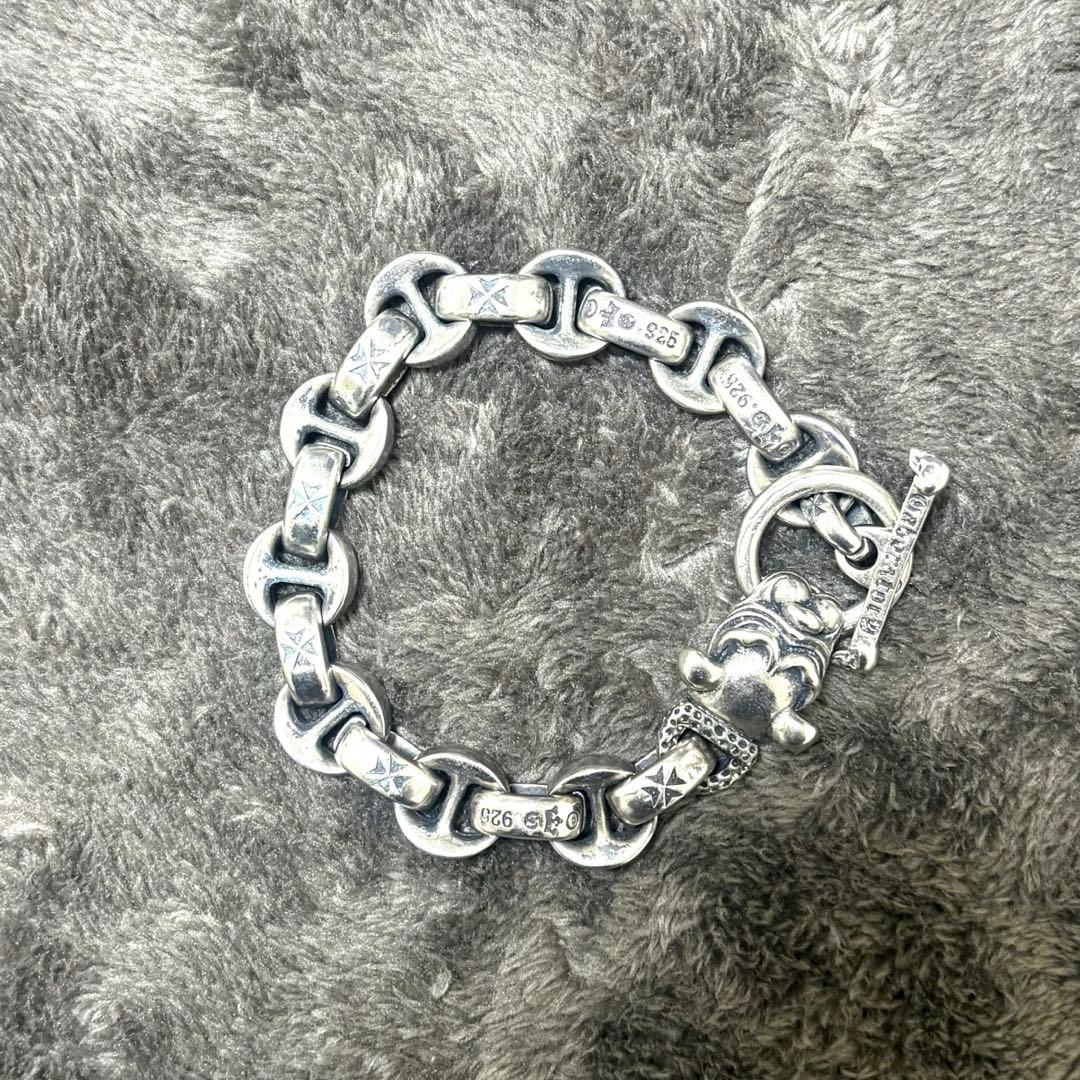 ヴィンテージ ブルドッグ チェーンブレスレット シルバー925 刻印 y2k