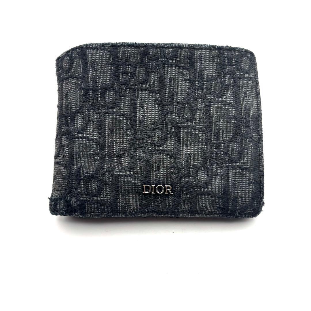ディオール 二つ折り財布 オブリーク ジャガード トロッター