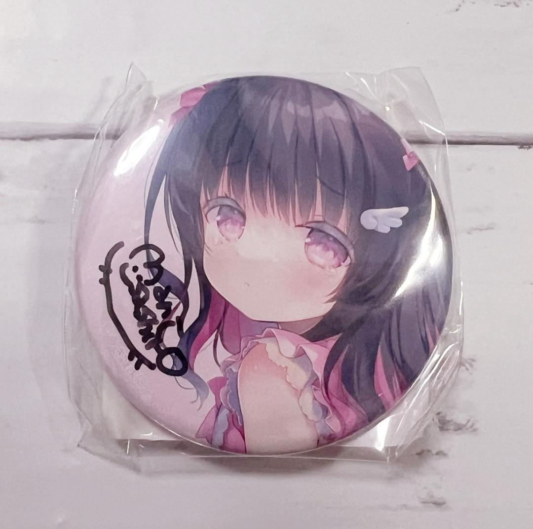 うさ城まに 直筆サイン 缶バッジ ブレンドリーム