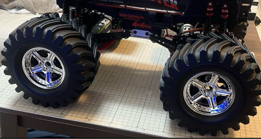 タミヤ TGM ラグタイヤ、ホイール改造 12ミリハブ仕様4本セット