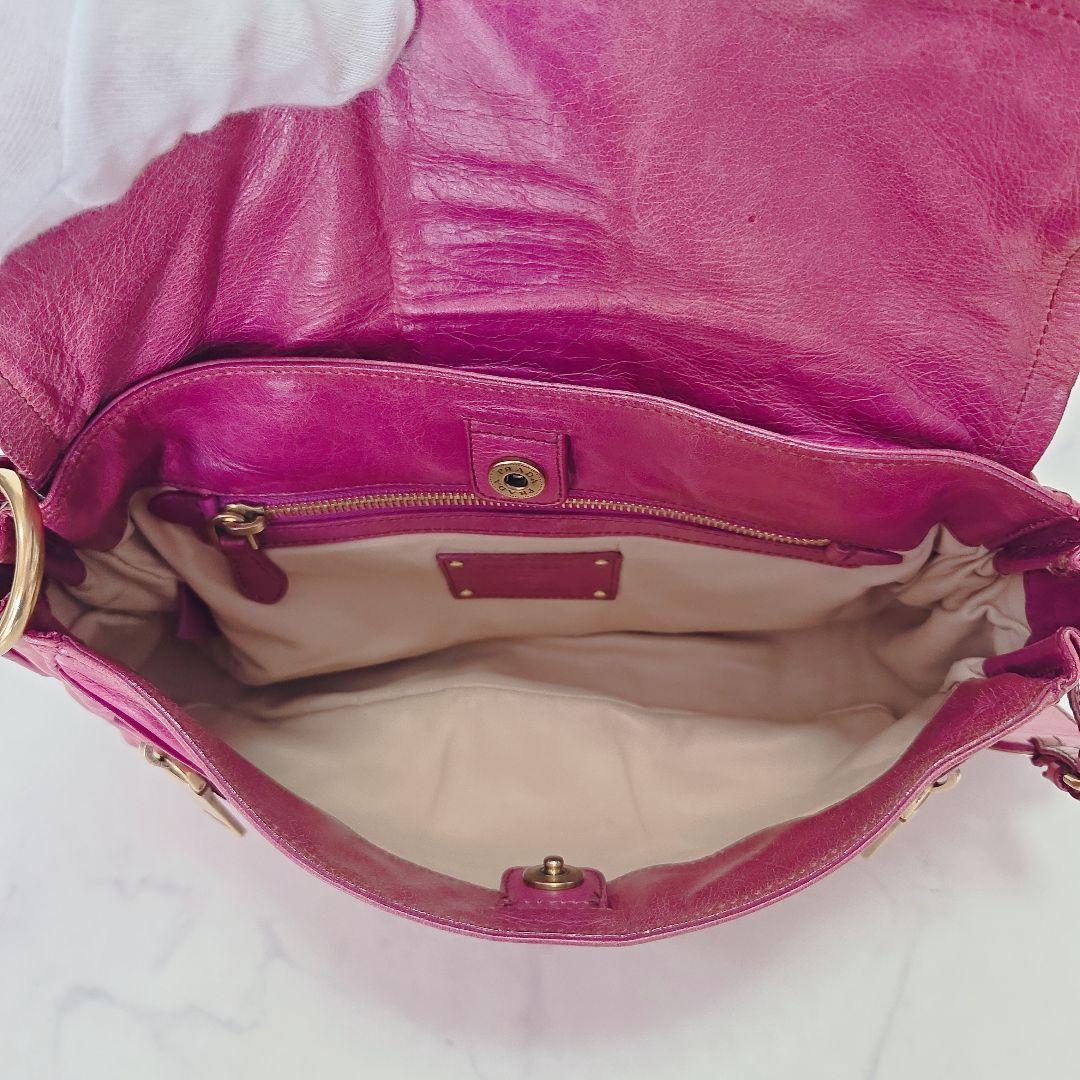 希少✨レア プラダ PRADA ピンク レザー ハンドバッグ チェーンストラップ