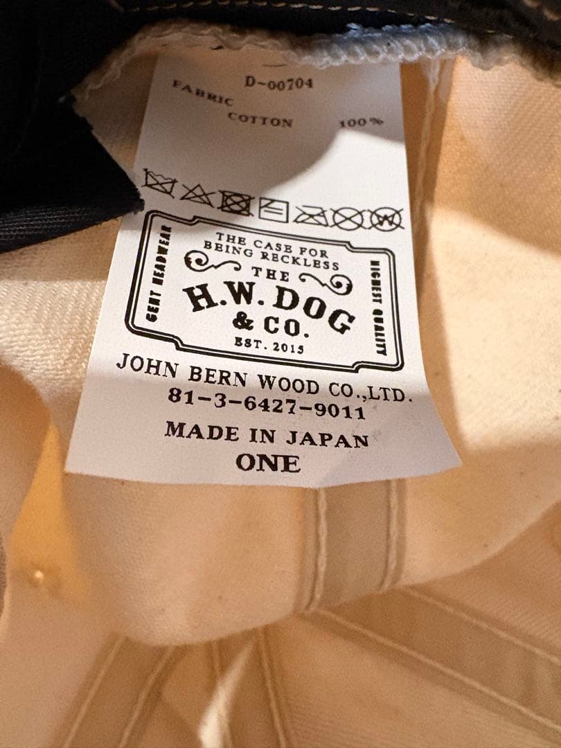 帽子 THE H.W.DOG&CO. CL COMBI CAP