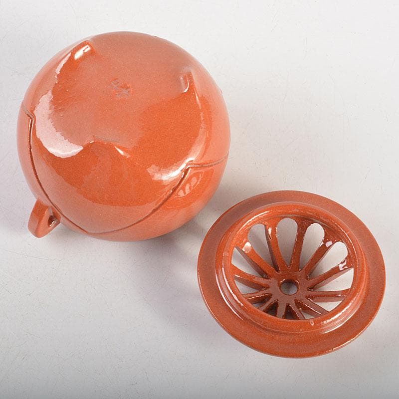 茶道具 京焼 川崎和楽作 赤楽 三足香炉 共布共箱 V 6823 - メルカリ