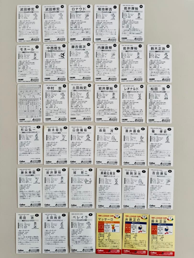 カルビー Jリーグチップス カード 1994〜1996 35枚セット - メルカリ