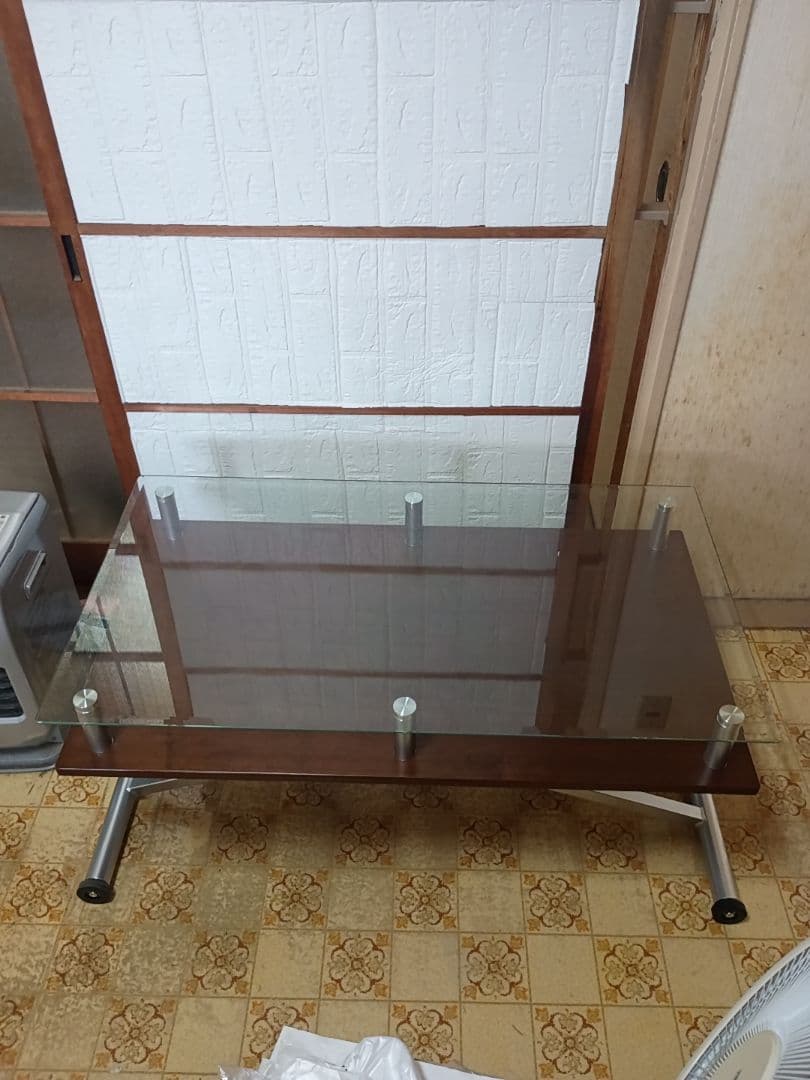 ディノス dinos ガラス 二重天板昇降式ダイニングテーブル