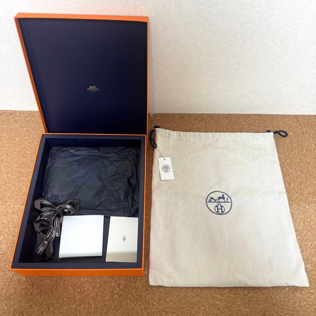 未使用】エルメス ブルーボックス 空箱 保存袋付きネイビーボックス