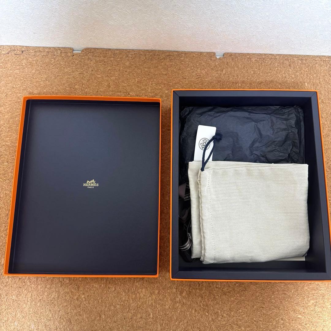 未使用】エルメス ブルーボックス 空箱 保存袋付きネイビーボックス